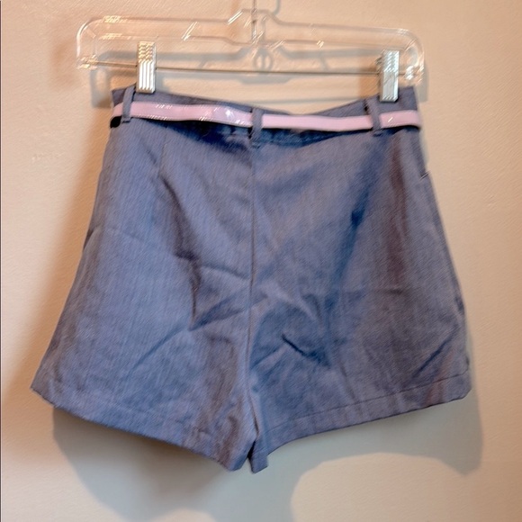 Esprit 9/10 belted y2k Blue Shorts High-Waisted Casual lightweight - Picture 5 of 5